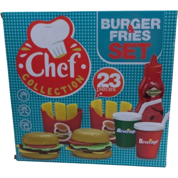 Toy Chef Burger & Fries Play Food Set - Picture 4 of 7